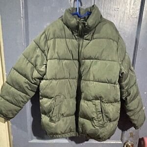 Forever 21 Olive Puffer Jacket for Kids